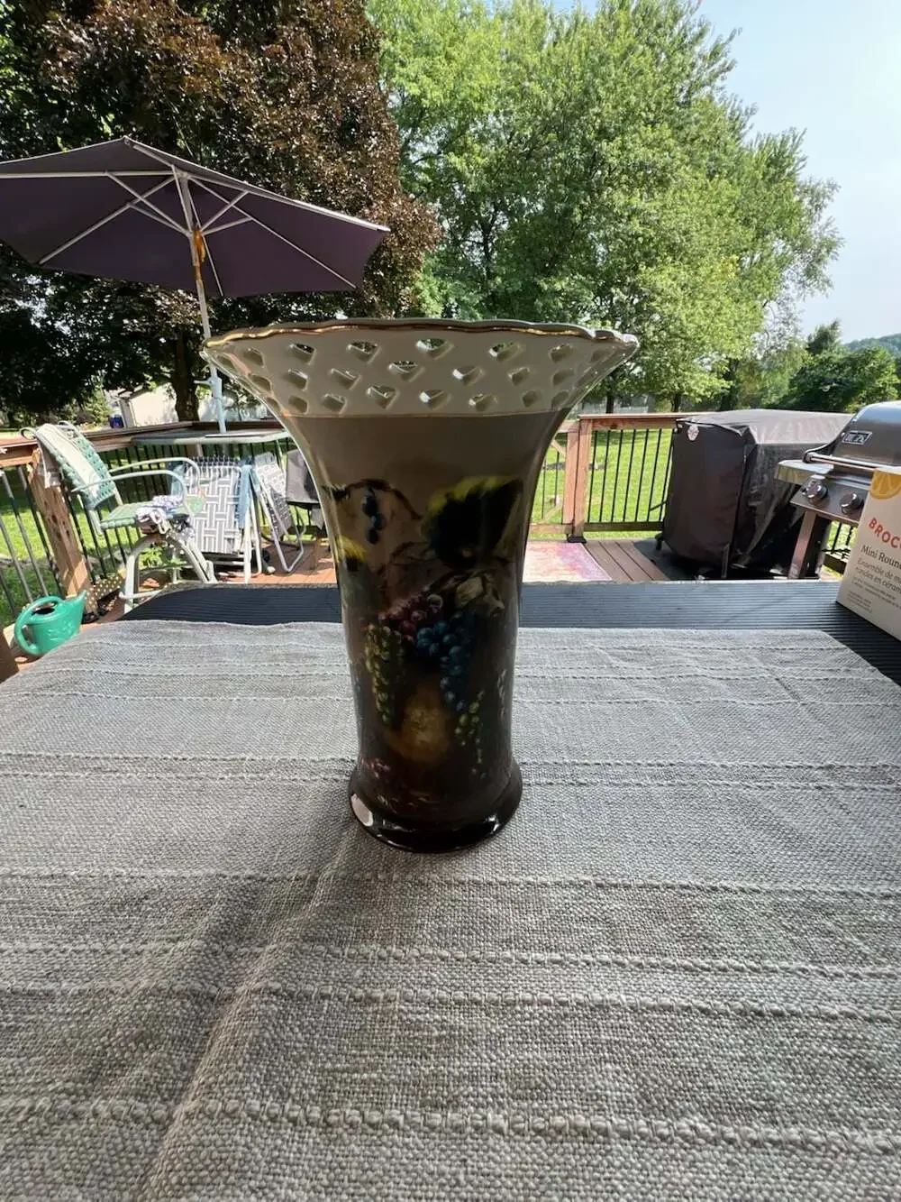 Vineyard Blessings Reticulated Vase by Lisa White - ,